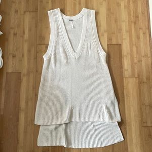 Free People - Cotton knit sleeveless vest, size XS, oversized